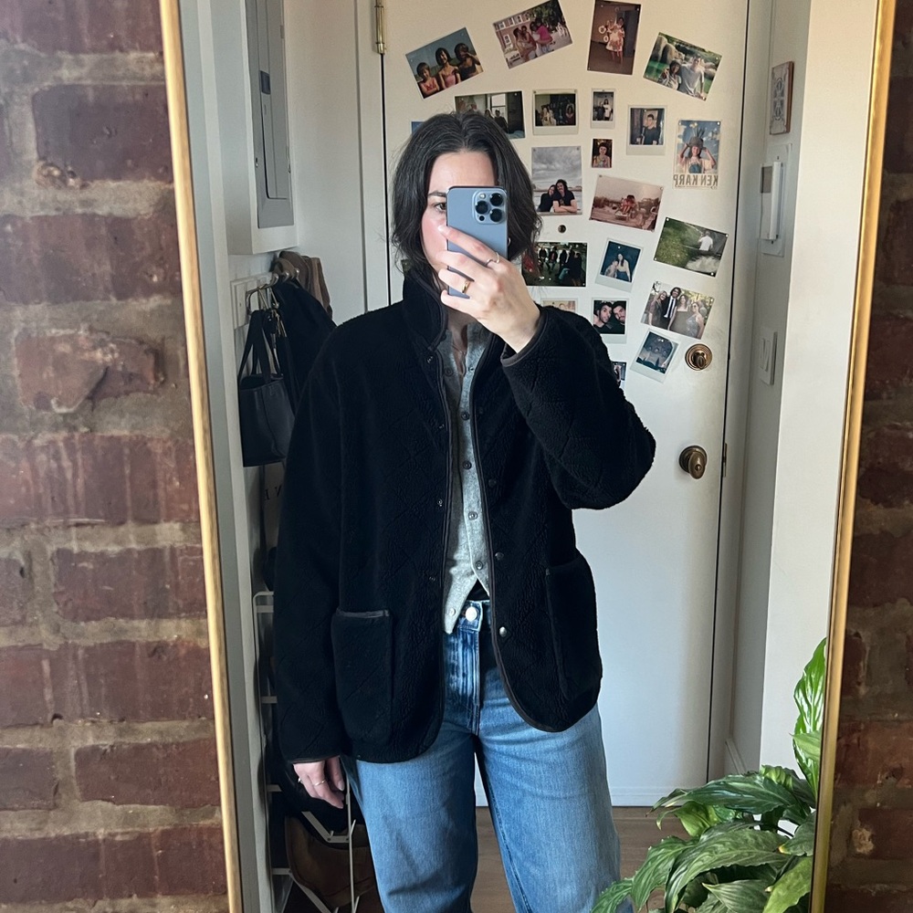 Vintage Woolrich Black Teddy Jacket